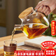憶壺茶茶壺玻璃泡茶壺大容量煮茶壺加厚茶水分離壺家用水壺客廳冷水壺 加厚樂(lè )宜壺-1000ml【竹蓋】