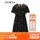 PORTS寶姿春夏新品女裝短袖中長(cháng)連衣裙YLA8D241KPS086 丈青印花 4