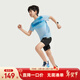 安踏兒童服裝男其他跑步跑步系列套裝A52525709 玉珠藍/基礎黑-1 140