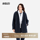 AIGLE艾高抓絨衣POLARTEC加厚保暖全拉鏈外套女士 帝國深藍 AZ704 40 (170/92A)