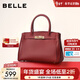 百麗馬年系列包女26春新商場(chǎng)款真皮鉑金包手提包X7348AX6 紅色 F