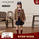 Teenie Weenie Kids小熊童裝25年新款春秋男女童學(xué)院西裝夾克外套 米色 150cm