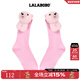 LALABOBO多巴胺中筒休閑襪子女可愛(ài)卡通玩偶熊糖果色ins潮襪子LBDD-WQWD15 粉色 1雙 F