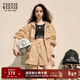 Teenie Weenie【趙露思同款】小熊gorpcore戶(hù)外風(fēng)防曬衣外套寬松女 棕色 S (160)