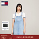 TOMMY JEANS春夏女裝美式復古潮流通勤經(jīng)典布標大口袋寬松牛仔背帶短裙 牛仔藍1AB S （推薦：95-110斤）