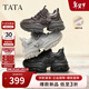 他她（TATA）女鞋2026新款加絨老爹鞋時(shí)尚休閑鞋厚底 黑色（絨里） 36
