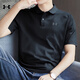 安德瑪（Under Armour）男裝 2026春季新款休閑T恤寬松透氣高爾夫POLO衫戶(hù)外運動(dòng)短袖 93%聚酯纖維/黑色 M (170/92A)