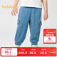 巴拉巴拉童裝兒童長(cháng)褲工裝牛仔褲男童褲子夏季寬松束腳褲時(shí)尚百搭 牛仔中藍88201 120