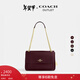 蔻馳（COACH）【新年禮物】奧萊女士女包ELODIE斜挎包單肩包通勤鏈條包盒子包 IM/深酒紅色