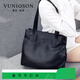 曼尼瓊詩(shī)（VUNIQSON）真皮包包女士包新款2025款軟皮腋下單肩包大容量托特手提包女 小款黑色