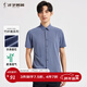 才子（TRIES）【竹纖維】短袖襯衫2025年夏季新款男正裝職業(yè)襯衣橫條提花男上衣 灰藍色 2XL 41(175/96A)