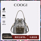 COOGI蔡文靜同款包包新款輕奢品牌女士水桶包情人節生日禮物送女友老婆 灰色
