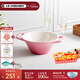 酷彩（Le Creuset）炻瓷盤(pán)創(chuàng  )意沙拉水果菜盤(pán)家用法式料理碗 17cm法式料理碗石英粉