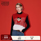 Teenie Weenie小熊女裝2025年秋季新款學(xué)院氛圍設計感漸變針織背心 紅色 M 165