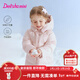 笛莎（DEESHA）女童加厚長(cháng)款羽絨服2025冬季新款保暖連帽外套女寶寶童裝兒童上衣 奶油粉 100 【充絨量：78.2g】