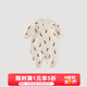 巴厘小豬嬰兒秋冬衣服新生兒夾絲加厚保暖新年服和尚服滿(mǎn)月百天寶寶連體衣 天之椒子【側開(kāi)款】 80cm