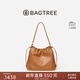 BAGTREE【張天愛(ài)同款】包包樹(shù)浪跡hobo包垃圾袋通勤斜挎單肩托特包流浪包 琥珀棕-大號 高級小眾