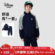 迪士尼寶寶（Disney Baby）童裝兒童套裝男女童外套衛褲中大童春季戶(hù)外運動(dòng)休閑套 深藍 150