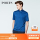 PORTS寶姿男裝春夏商務(wù)休閑棉質(zhì)套頭短袖POLO領(lǐng)T恤MN8N112GCC106 寶石藍 XL