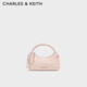 CHARLES&KEITH26春新品蝴蝶結多巴胺手提斜挎小方包CK2-30160255 Soft Pink淺粉色 S