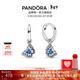 潘多拉（PANDORA）[新年禮物]藍色蝴蝶環(huán)形耳環(huán)琺瑯工藝春季浪漫時(shí)尚個(gè)性生日禮物 藍色蝴蝶環(huán)形耳環(huán) 均碼