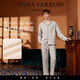 戴納.法羅（DANA FARROW）品牌睡衣2026年秋季新款情侶睡衣紗布棉長(cháng)袖款男女士家居服套裝 淺灰(男款) L
