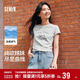 森馬（Semir）涼感T|短袖T恤女短款小狗夏2025小心機修身正肩上衣109325100020