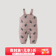 巴厘小豬寶寶背帶褲棉服秋冬夾棉加厚連體衣服超萌可愛(ài)保暖哈衣嬰幼兒褲子 松果林 90