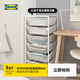 宜家（IKEA）JONAXEL尤納賽爾細網(wǎng)籃抽屜柜收納柜子書(shū)架落地花架子 白色框架帶細網(wǎng)籃