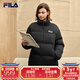 FILA 斐樂(lè )官方情侶款羽絨服防潑水防污漬兩面穿立領(lǐng)外套 正黑色-BK L 175/96A/L
