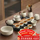 尚言坊汝窯茶具整套帶茶盤(pán)家用辦公高檔輕奢陶瓷功夫茶泡茶茶杯茶壺套裝