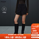 艾諾絲雅詩(shī)【商場(chǎng)同款】2025冬季新款通勤摩登高腰A字短褲休閑褲女41023022 黑色 XL