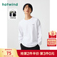 熱風(fēng)春季男士基本款休閑長(cháng)袖T恤字母印花內搭上衣男 04白色 L