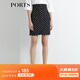 PORTS寶姿  新品商場(chǎng)同款女裝條紋高腰半身裙通勤顯瘦SN8S007HFD014 黑色 S (4)