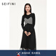 詩(shī)凡黎（‘S EIFINI）【商場(chǎng)同款】針梭拼連衣裙2023冬新款黑色紗裙女3EA493191 黑色 L 165/88A