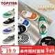 TOPSTAR兒童帆布鞋男童棋盤(pán)格室內鞋女童休閑帆布鞋幼寶寶板鞋子 1116 純黑 24 內長(cháng)155MM建議腳長(cháng)145mm