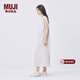 MUJI IDEE 女式 天竺 法國袖連衣裙 女裝裙子 25年夏季連身裙GA50CC5S 淺灰色 均碼 （165/88A）