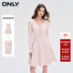 ONLY時(shí)尚針織收腰傘裙套裝短裙連衣裙女|124107001 A19 白堊粉色CHALK PINK S (160) 80A