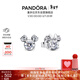 潘多拉（PANDORA）[新年禮物]迪士尼系列米奇和米妮閃耀耳釘925銀可愛(ài)童話(huà)