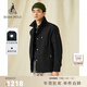 beanpole【新品】濱波 春夏男士復古工裝風(fēng)撞色翻領(lǐng)輕暖夾克外套 黑色 L 180/96A