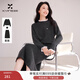 香影法式針織套裝女含羊毛2025冬季新款深灰毛衣半身裙氣質(zhì)兩件套 深灰 S