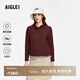 AIGLE【李沁同款】25年冬季新品艾高半拉抓絨上衣女士戶(hù)外運動(dòng)立領(lǐng)上衣 BO002茜草棕色 36