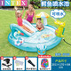 INTEX兒童戲水池噴水池充氣游泳支架池家庭游樂園大型寶寶孩子沙灘玩具 小鱷魚帶滑梯【可噴水】