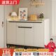 眾淘鞋柜門(mén)口入戶(hù)收納柜一體靠墻家用大容量玄關(guān)樓道走廊陽(yáng)臺實(shí)木鞋架 【店長(cháng)推薦-15板】100*34*102暖白色 | 約放18-22雙
