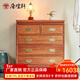 唐煌軒紅木家具緬甸花梨(學(xué)名:大果紫檀)簡(jiǎn)正五斗柜中式玄關(guān)柜實(shí)木儲物柜收納柜白胚 五斗柜