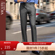 威可多（VICUTU）男士西褲羊毛商務(wù)英倫格紋風(fēng)直筒西服褲男 灰色格紋 34