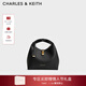 CHARLES&KEITH25冬季新品簡(jiǎn)約手提包菜籃子包斜挎包新年禮物送女友CK2-10701618 Black黑色 M