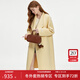 范思藍恩雙排扣立領(lǐng)雙面呢子大衣女秋冬2024新款羊毛呢外套14271 奶酪黃 XS