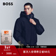 雨果博斯BOSS 男士冬季徽標裝飾連帽羽絨服 404-深藍色 M (48)
