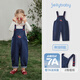 JELLYBABY【7A抑菌法式百搭可愛(ài)牛仔褲】26新品春款女童背帶褲時(shí)尚中童